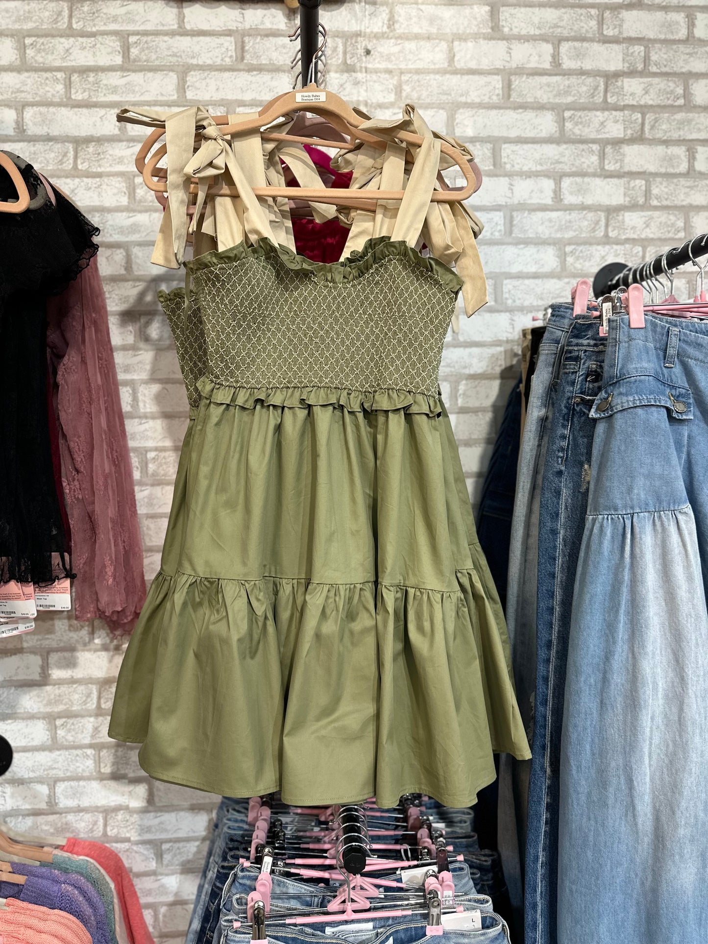 Sage Bow Dress
