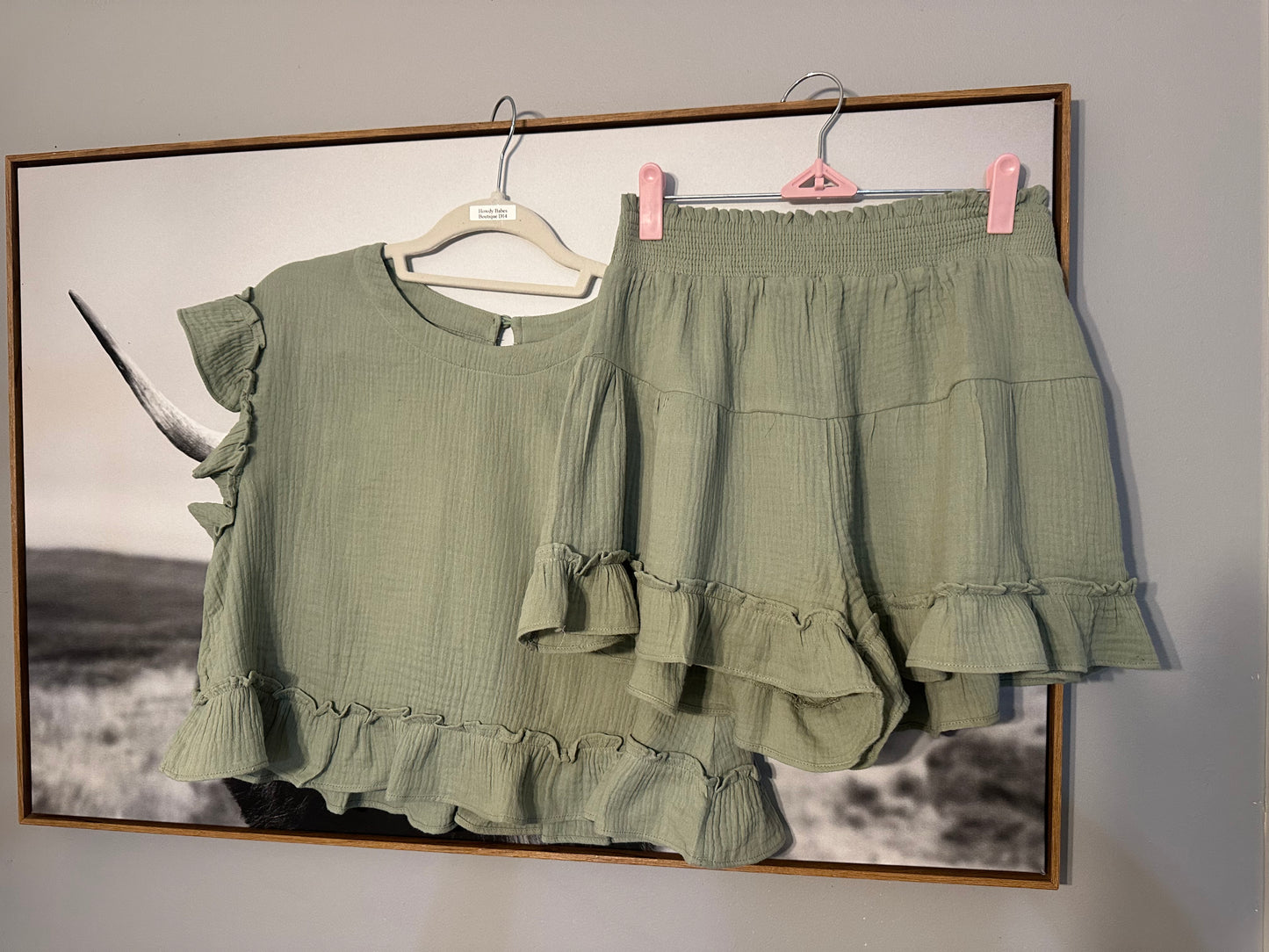 Ruffle Shorts Set
