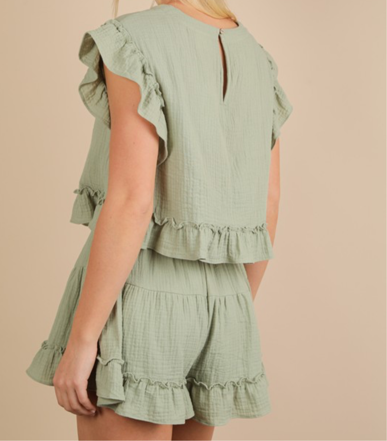 Ruffle Shorts Set